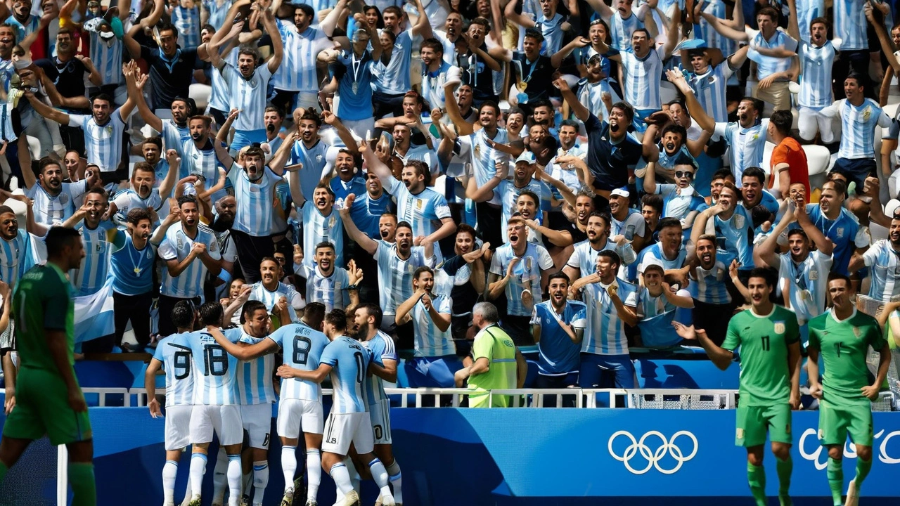 Argentina vence o Iraque com gol decisivo de Almada nas Olimpíadas